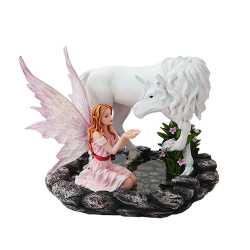 Fairy and Unicorn Statue 