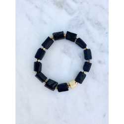 Fierce and Protective Black Tourmaline Stretch Gemstone Bracelet      Fierce and Protective Black Tourmaline Stretch Gemstone Bracelet     