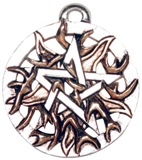 Fire Pentagram Pentacle Pendant 