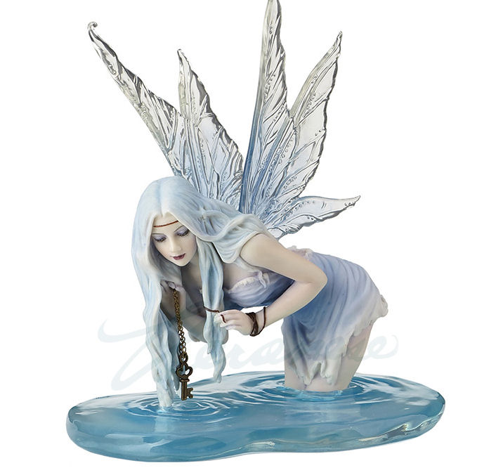 Shimmer by Selina Fenech Blue Sky Fairy Perched On Marble Thrown Statue 