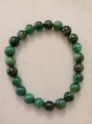 GREEN MICA for money, luck and growth, 8mm Beaded Crystal Stone Bracelet  GREEN MICA for money, luck and growth, 8mm Beaded Crystal Stone Bracelet 