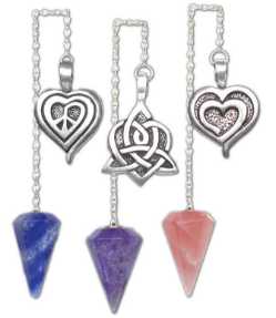 Heart Pendulum with Stones 