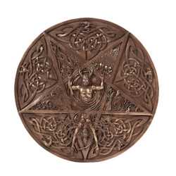 Horned God and Goddess Elemental Plaque By Maxine Miller 