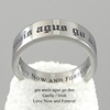 LOVE NOW AND FOREVER RING  Written in Gaelic 