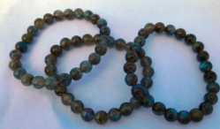 Labradorite Bead Gemstone Wrist Mala Meditation Bracelet  