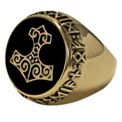 Large Bronze Thors Hammer Ring 