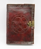 Leather Embossed 7 x 10 inch Pentagram Journal with lock 