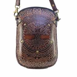 Leather Tree of Life Rectangle Pouch Small Purse Handbag  Leather Tree of Life Rectangle Pouch Small Purse Handbag 