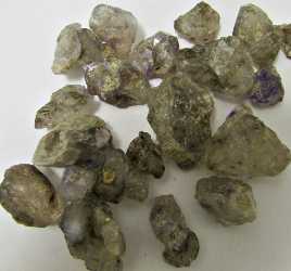 Lepediocrosite in Quartz Rough, Small Pieces 