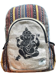 Lord Ganesha Hemp Backpack Sun and Moon Backpack 