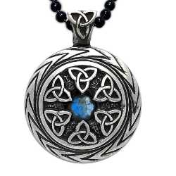 Lovely Triquetra Pendant with Labradorite Charmed Symbol with chain Lovely Triquetra Pendant with Labradorite Charmed Symbol, charmed symbol, triquetra, triskelle, trinity knot pendant, trinity knot necklace