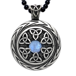Lovely Triquetra Pendant with Moonstone Charmed Symbol with chain  Lovely Triquetra Pendant with Moonstone Charmed Symbol,Charmed Symbol, charmed symbol, triquetra, triskelle, trinity knot pendant, trinity knot necklace,