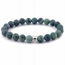 Men's Beaded Gemstone Healing Bracelet Matte Kambaba Jasper Men's Beaded Gemstone Healing Bracelet Kambaba Jasper