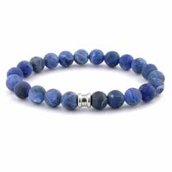 Men's Beaded Gemstone Healing Bracelet Matte Sodalite Men's Beaded Gemstone Healing Bracelet Matte Sodalite