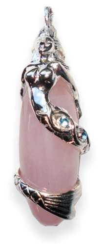 Meri Morwenna Mermaid Dancer with Rose Quartz by Anne Stokes for Achieving Your Heart's Desire SN05 