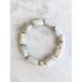 Moonstone Semi Precious Stretch Gemstone Bracelet     - CAGMO
