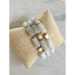 Moonstone Semi Precious Stretch Gemstone Bracelet     - CAGMO