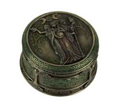 Mother Maiden Crone Triple Goddess Trinket Box Mother Maiden Crone Triple Goddess Backflow Incense Burner, Wicca Back Flow Incense Burner, Goddess Incense Burner