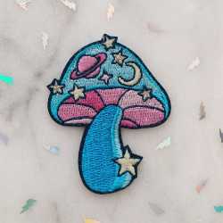 Groovy Cosmic Mushroom Iron On Patch Mushroom Iron On Patch