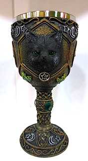 Nemesis Now Black Cat Goblet 
