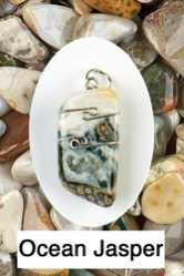 Ocean Jasper Pendant  For joy and high spirits, humor and fun, dispelling negative feelings  