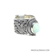 Size 7- Sterling Silver Ornate Opal Ring by Sarda - Sarda-Ring7