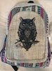 Owl Hemp Backpack Sun and Moon Backpack 