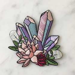 Patch - Crystal Cluster Iron On Patch  Make Your Own Magic Iron On PatchPatch - Crystal Cluster Iron On Patch 