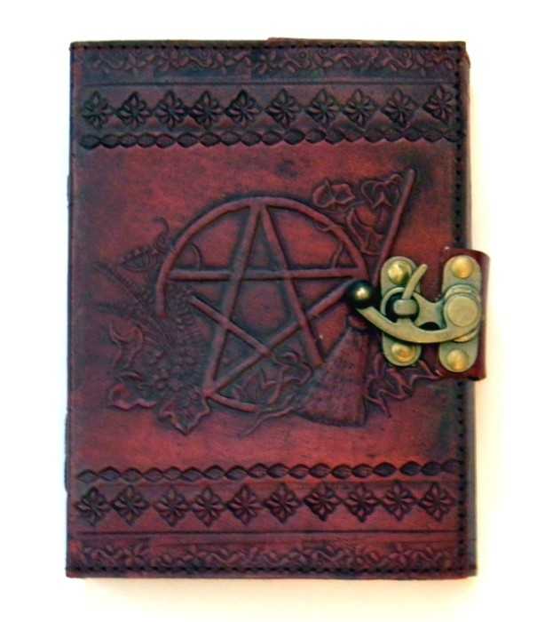  Pentagram Leather Embossed Journal by Sabrina the Ink Witch   