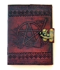  Pentagram Leather Embossed Journal by Sabrina the Ink Witch   