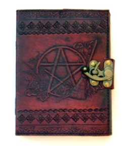  Pentagram Leather Embossed Journal by Sabrina the Ink Witch   
