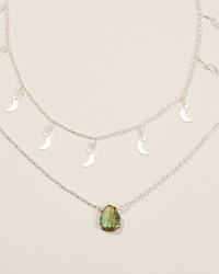 Phases of the Moon Necklace Set (Labradorite) Bohemian Jewelry, Boho Jewelry, Eclectic Jewelry, Bohemian Earrings, Emerald Sun Earrings
