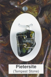 Pietersite Wire Wrapped Pendant  (Tempest Stone) Physical and psychic power 