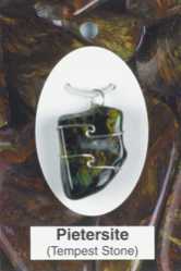 Pietersite Wire Wrapped Pendant  (Tempest Stone) Physical and psychic power 