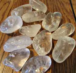 Quartz, Clear, Tumbled and polished 