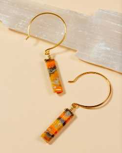 Queen Bee Earrings Bumblebee Jasper Bohemian Jewelry, Boho Jewelry, Eclectic Jewelry, Bohemian Earrings, Emerald Sun Earrings