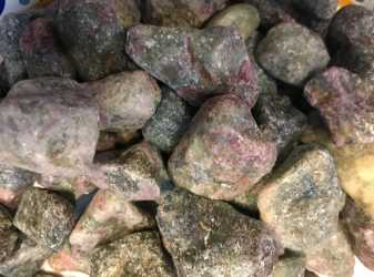 Ruby Zoisite, Medium sized, Rough, 1"-2" 