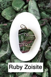 Ruby Zoisite Wire Wrap Pendant For increased vitality, enhanced intuition, rapturous engagement with the world 