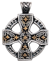  Runic Celtic Cross Pendant for Knowledge and Magical Ability 