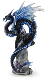 Sapphire Sentinel Dragon Statue by Andrew Bill Sapphire Sentinel Dragon Statue by Andrew Bill, Andrew Bill Dragons, Andrew Bill, Collectible Dragons, Collectable Dragons