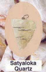Sataloka Quartz Wire Wrap Pendant  Enlightenment, awakening 
