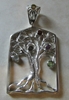Silver Tree of Life Pendant with Chakra Stones 