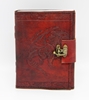 Single Dragon Leather Embossed Journal with Metal Lock 