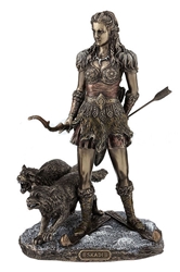 Skadi - Norse Goddess Of Winter, Hunt And Mountains, Bronze Finish 