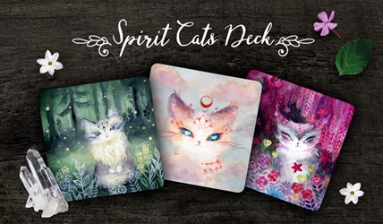 Spirit Cats Inspirational 48 Card Deck by Nicole Piar 