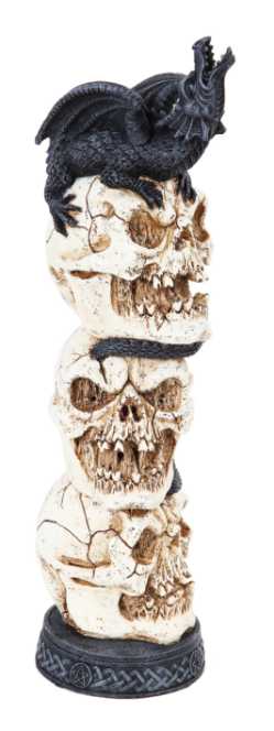 Stacked Skull Dragon Incense Burner 