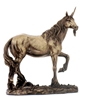 Standing Unicorn Statue Bronze Finish 