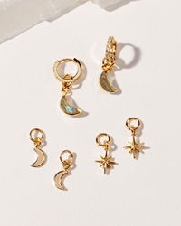 Starry Sky Interchangeable Earring Set Bohemian Jewelry, Boho Jewelry, Eclectic Jewelry, Bohemian Earrings, Emerald Sun Earrings