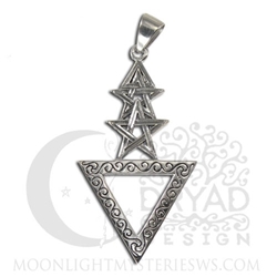 Sterling Silver 1st Degree Wicca Pentacle Pendant  