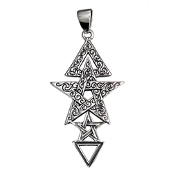Sterling Silver 3rd Degree Witchcraft Pentacle Pendant By Dryad Designs Sterling Silver 3rd Degree Witchcraft Pentacle Pendant By Dryad Designs, Wicca third degree